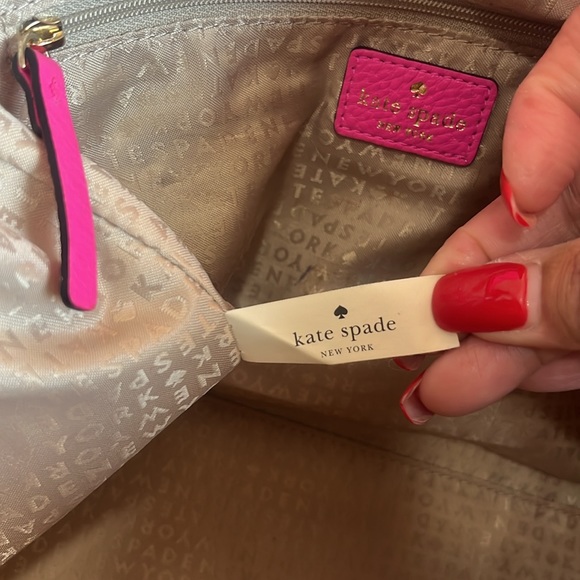 Kate Spade ♠️ Bright Pink Handbag and Crossbody - Picture 8 of 14